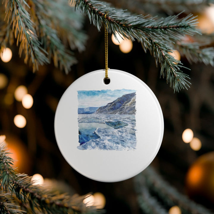 Lake Baikal Ornament: Unique Lake Baikal Souvenir, Lake Baikal Xmas Decor, and Authentic Lake Baikal Gift