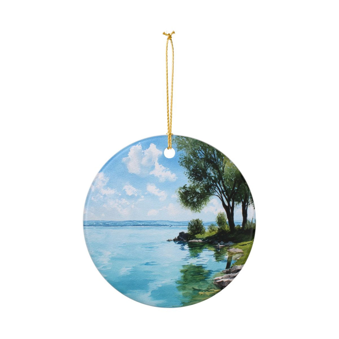 Lake Balaton Hungary Ornament: Unique Lake Balaton Souvenir, Lake Balaton Hungary Xmas Decor, and Authentic Lake Balaton Gift