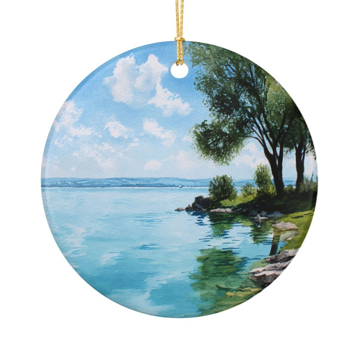 Lake Balaton Hungary Ornament: Unique Lake Balaton Souvenir, Lake Balaton Hungary Xmas Decor, and Authentic Lake Balaton Gift