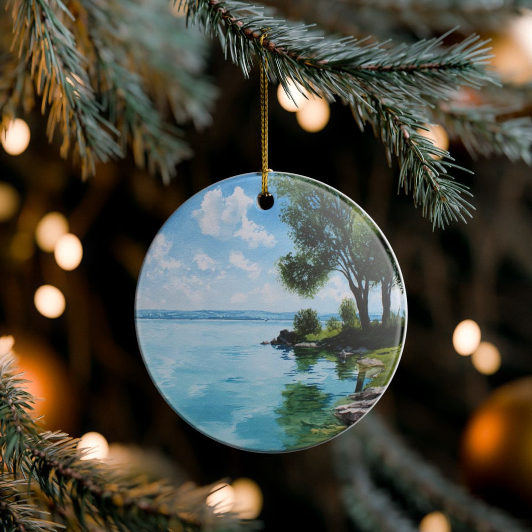Lake Balaton Hungary Ornament: Unique Lake Balaton Souvenir, Lake Balaton Hungary Xmas Decor, and Authentic Lake Balaton Gift