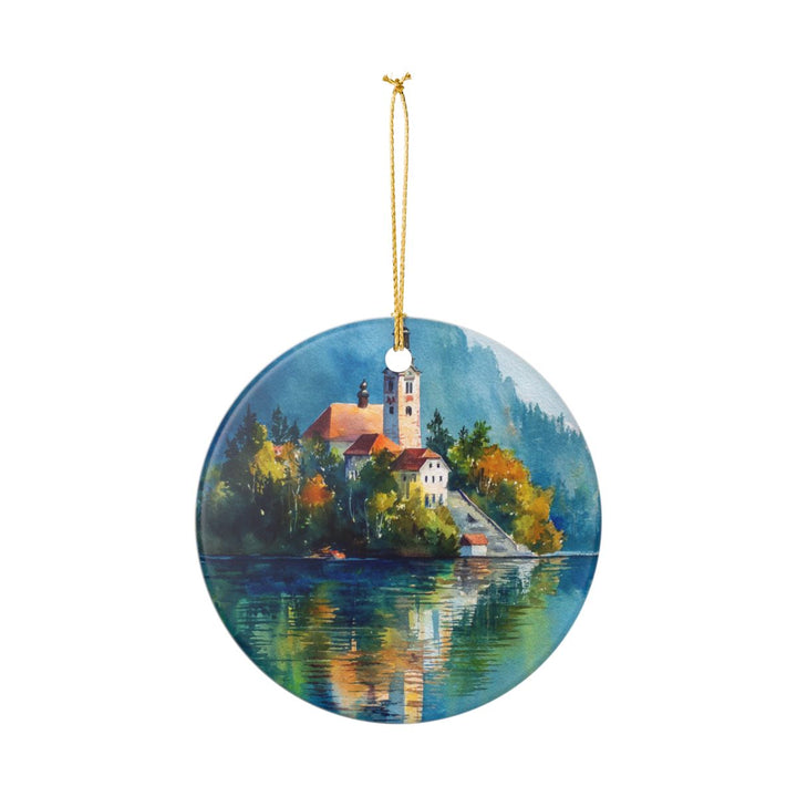 Lake Bled Slovenia Ornament: Unique Lake Bled Souvenir, Lake Bled Slovenia Xmas Decor, and Authentic Lake Bled Gift