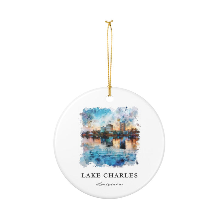 Lake Charles Louisiana Ornament: Unique Lake Charles Louisiana Souvenir, Lake Charles Louisiana Xmas Decor, and Authentic Lake Charles Louisiana Gift