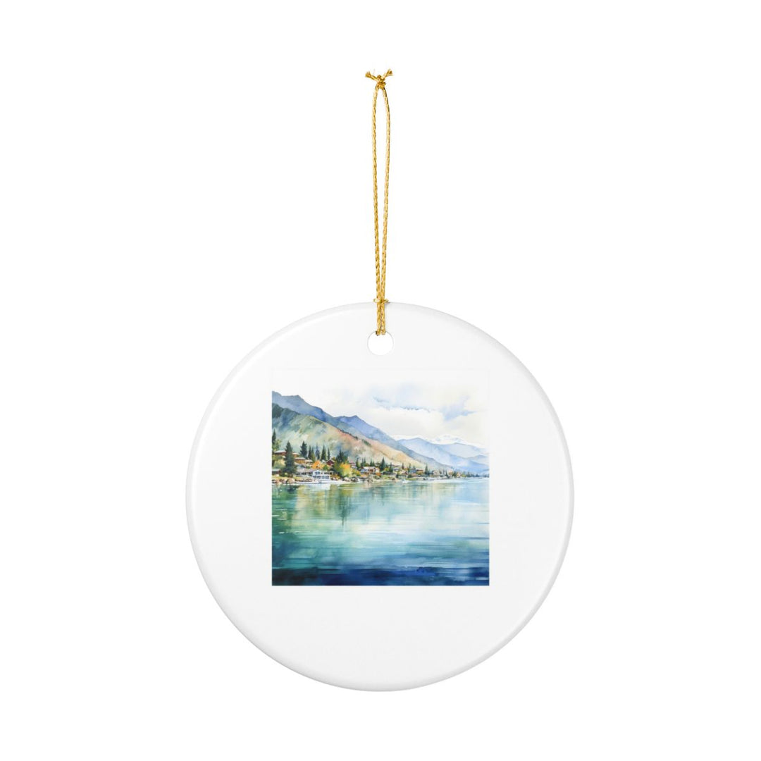 Lake Chelan Washington Ornament: Unique Lake Chelan Washington Souvenir, Lake Chelan Washington Xmas Decor, and Authentic Lake Chelan Washington Gift
