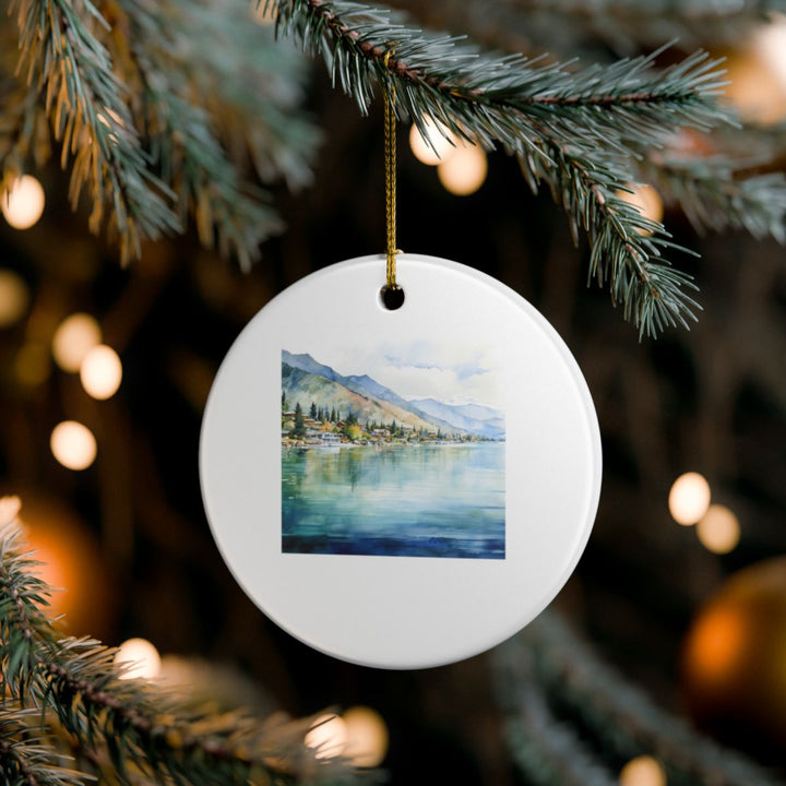 Lake Chelan Washington Ornament: Unique Lake Chelan Washington Souvenir, Lake Chelan Washington Xmas Decor, and Authentic Lake Chelan Washington Gift