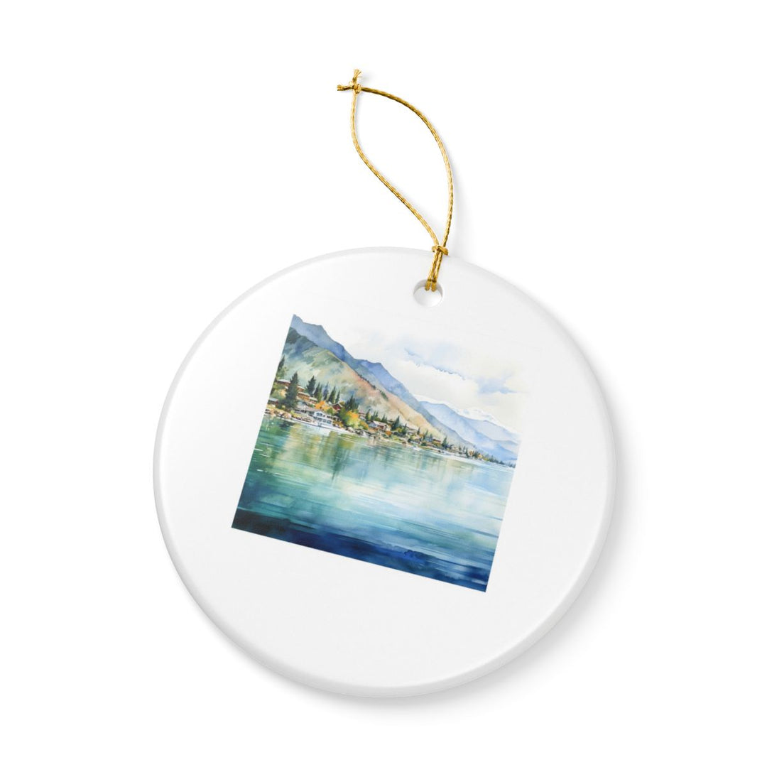 Lake Chelan Washington Ornament: Unique Lake Chelan Washington Souvenir, Lake Chelan Washington Xmas Decor, and Authentic Lake Chelan Washington Gift