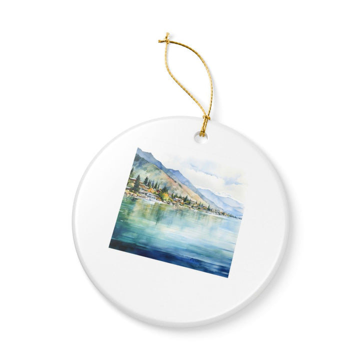 Lake Chelan Washington Ornament: Unique Lake Chelan Washington Souvenir, Lake Chelan Washington Xmas Decor, and Authentic Lake Chelan Washington Gift