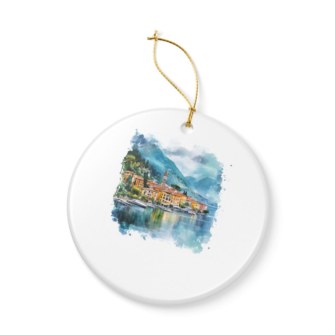 Lake Como Italy Ornament: Unique Lake Como Souvenir, Lake Como Italy Xmas Decor, and Authentic Lake Como Gift