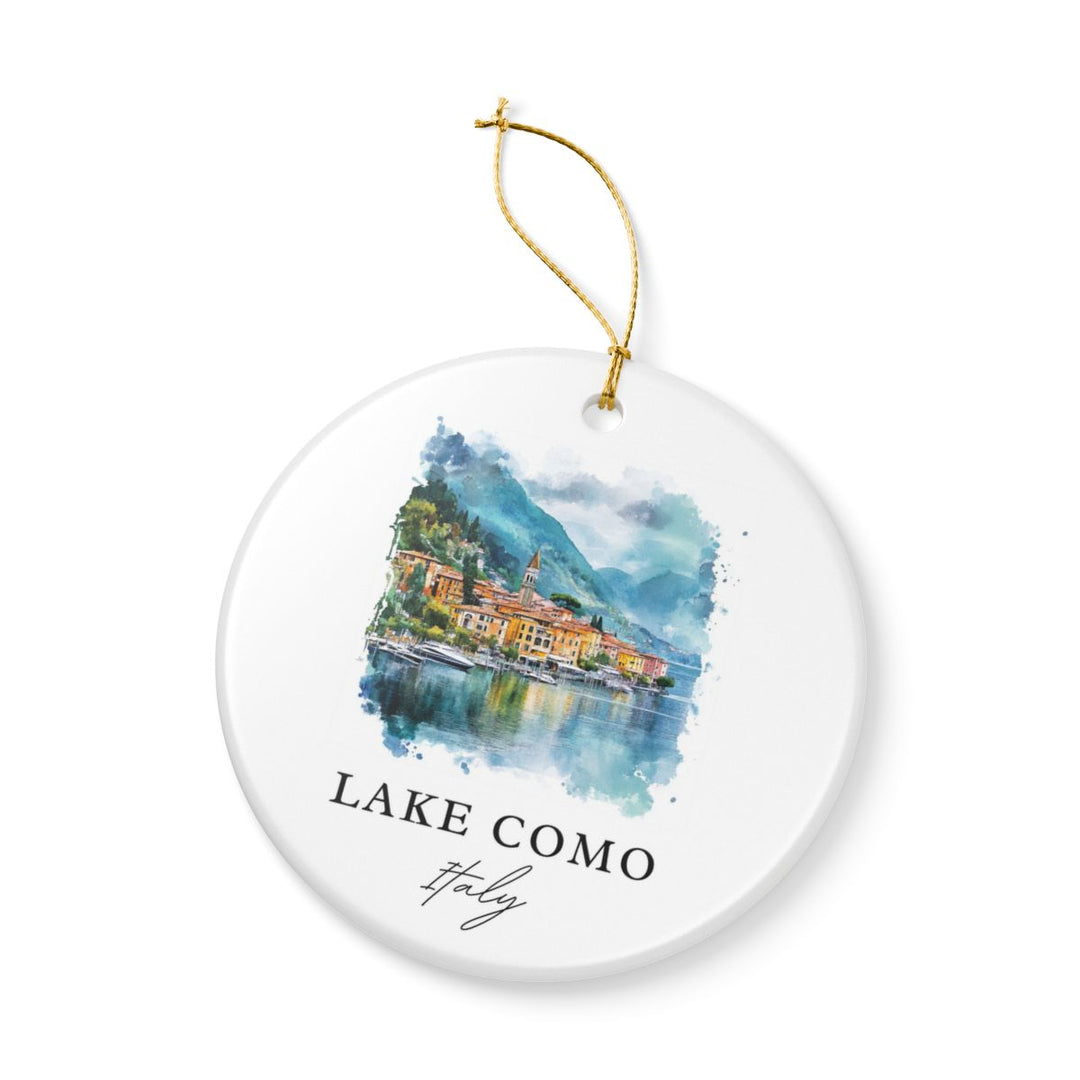 Lake Como Italy Ornament: Unique Lake Como Souvenir, Lake Como Italy Xmas Decor, and Authentic Lake Como Gift