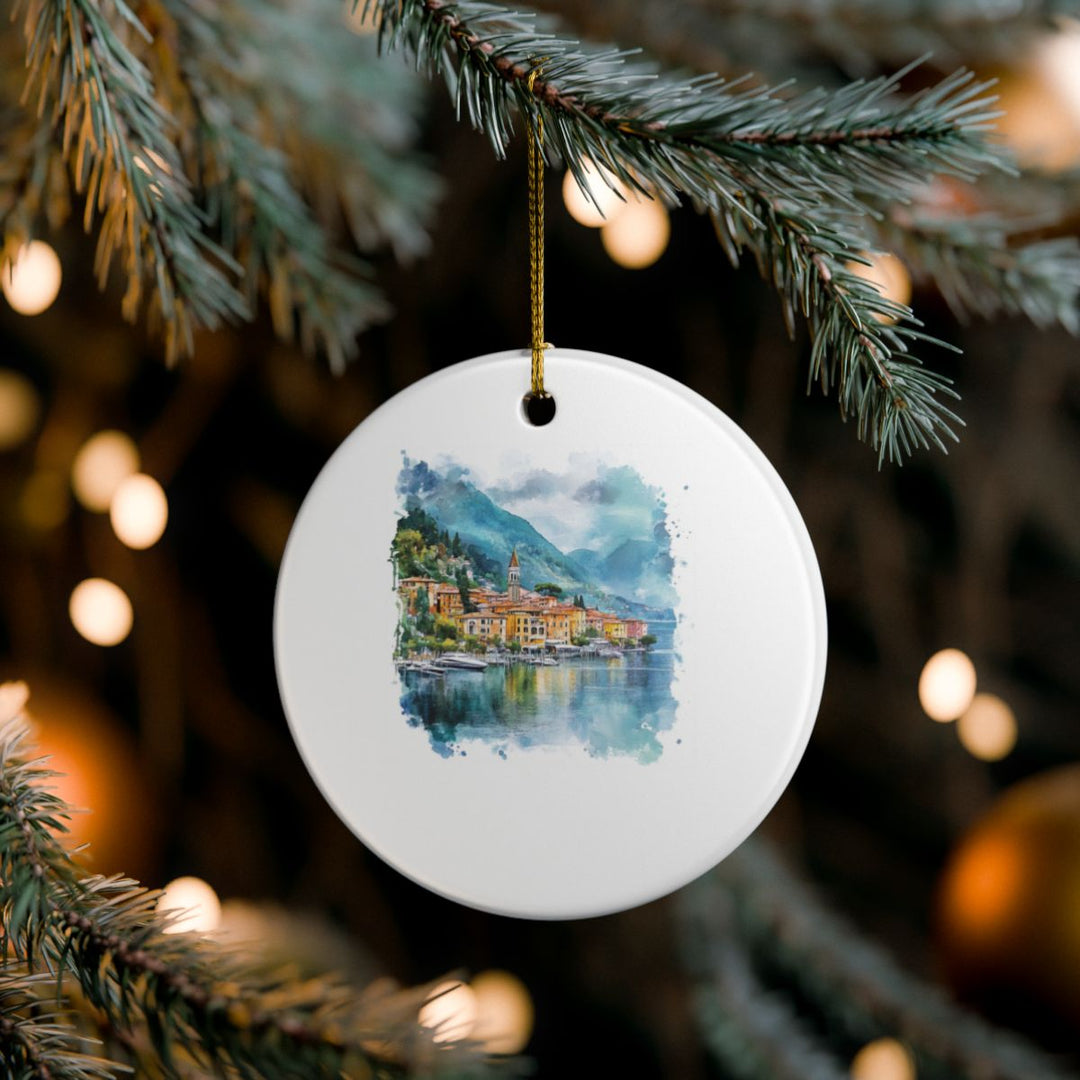 Lake Como Italy Ornament: Unique Lake Como Souvenir, Lake Como Italy Xmas Decor, and Authentic Lake Como Gift