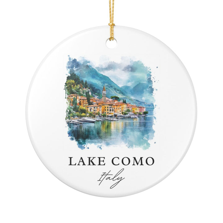 Lake Como Italy Ornament: Unique Lake Como Souvenir, Lake Como Italy Xmas Decor, and Authentic Lake Como Gift