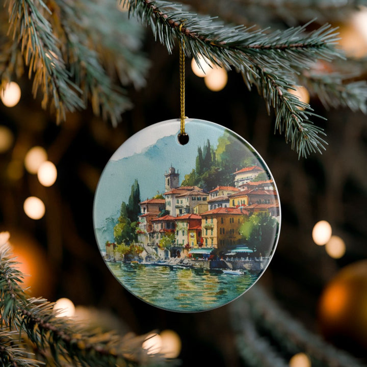 Lake Como Ornament: Unique Lake Como Souvenir, Lake Como Xmas Decor, and Authentic Lake Como Gift
