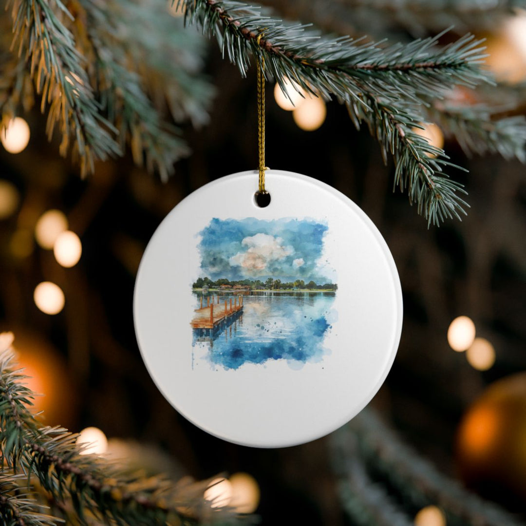 Lake Conroe Texas Ornament: Unique Lake Conroe Souvenir, Lake Conroe Texas Xmas Decor, and Authentic Lake Conroe Gift