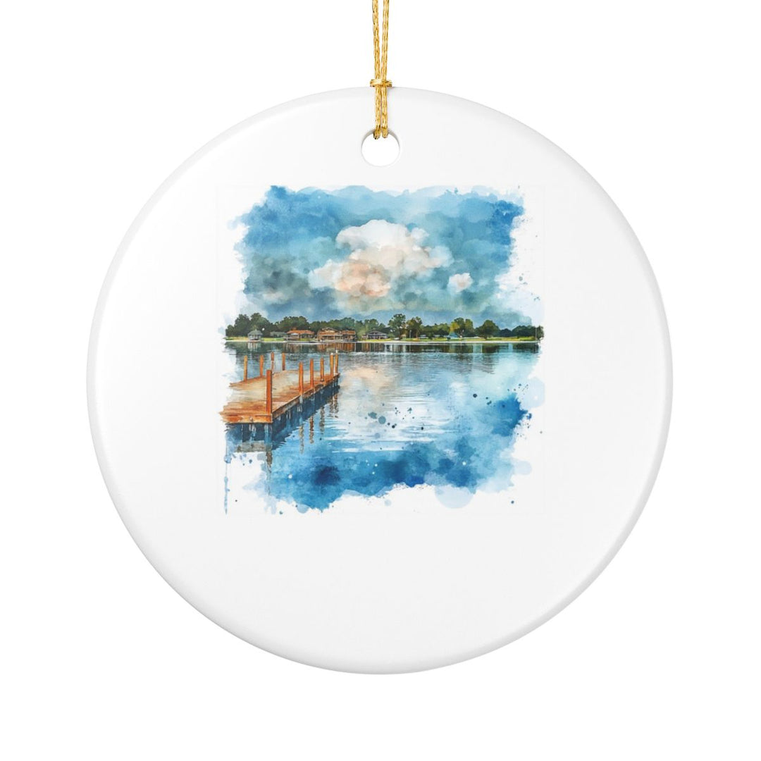 Lake Conroe Texas Ornament: Unique Lake Conroe Souvenir, Lake Conroe Texas Xmas Decor, and Authentic Lake Conroe Gift