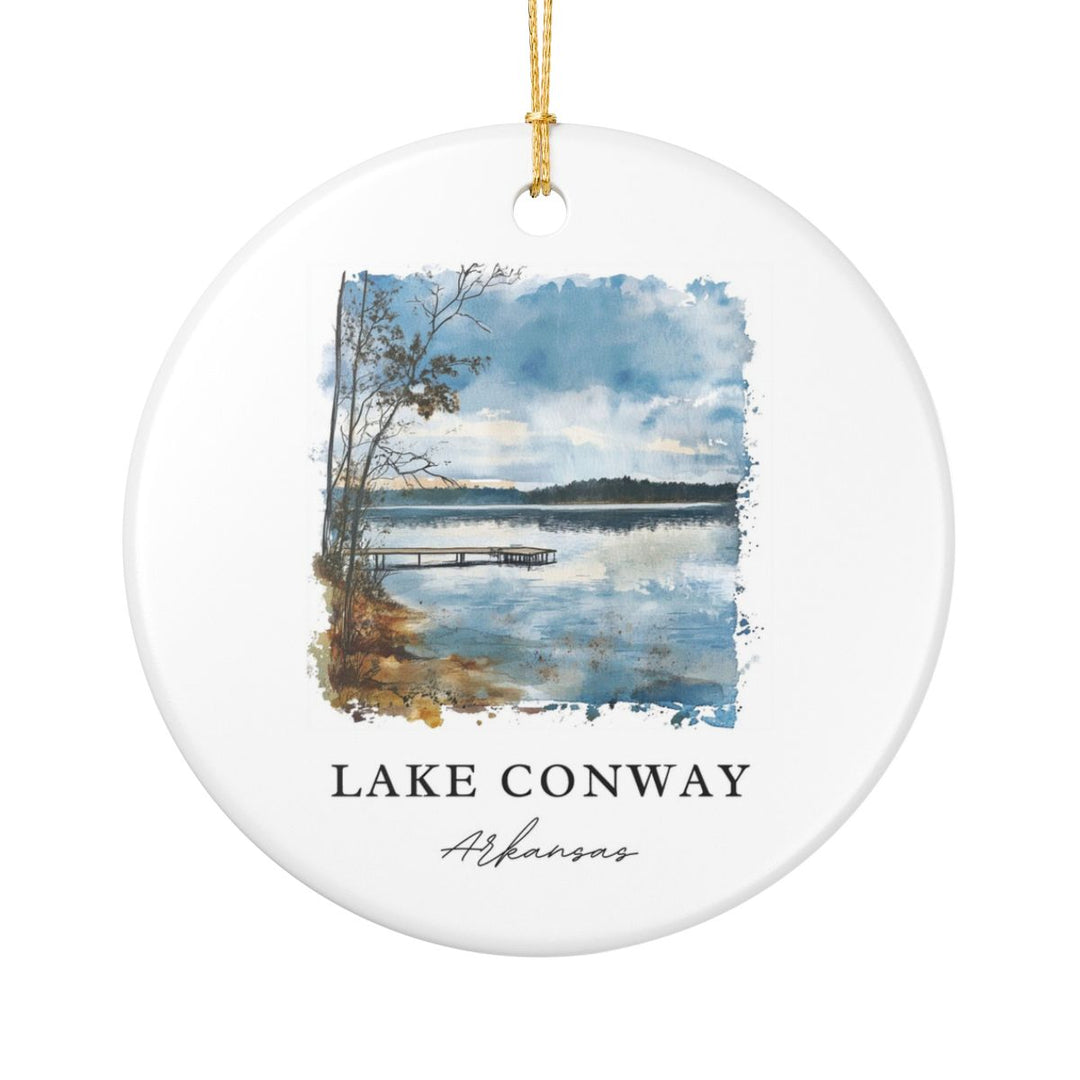 Lake Conway Arkansas USA Ornament: Unique Lake Conway Souvenir, Lake Conway Arkansas Xmas Decor, and Authentic Lake Conway Gift