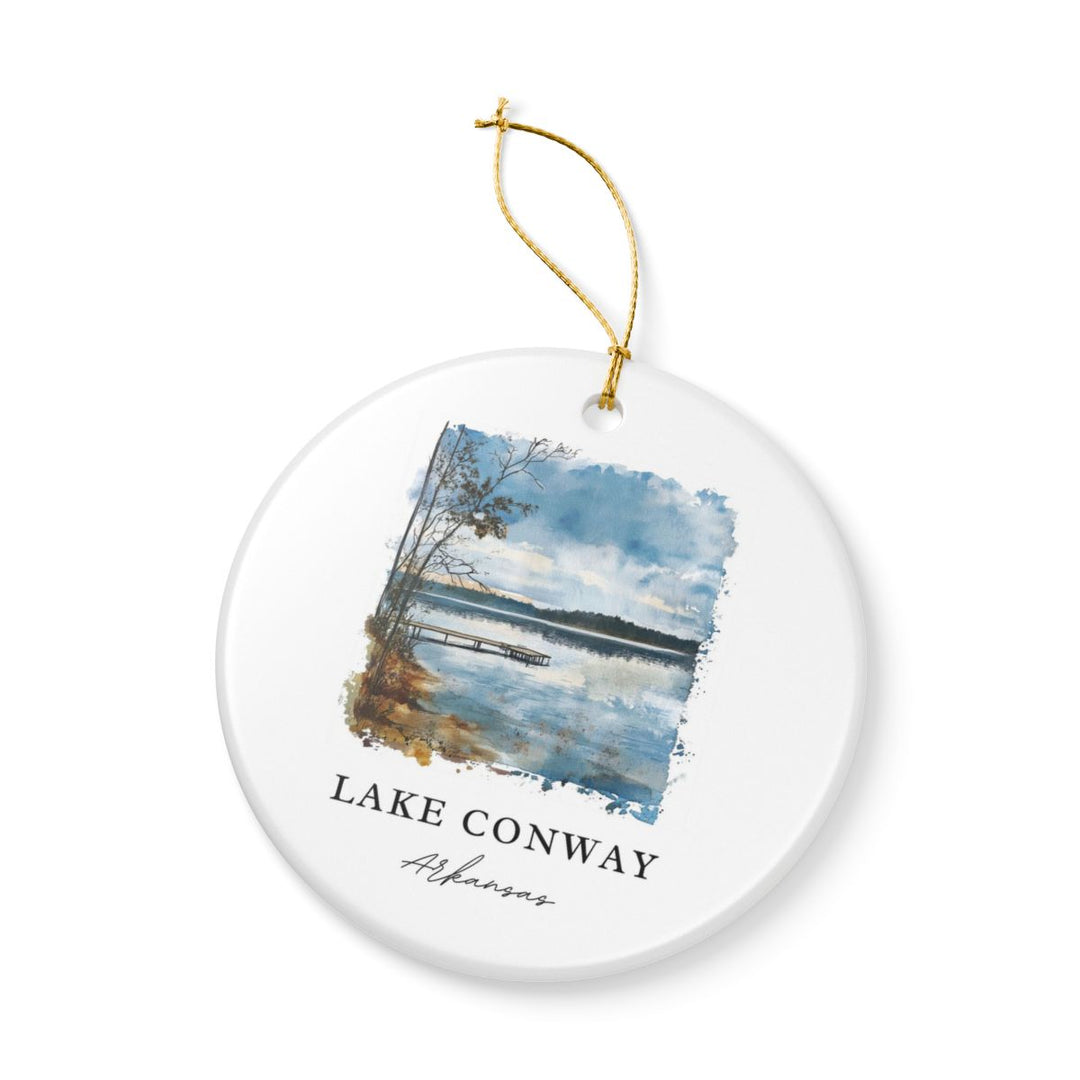 Lake Conway Arkansas USA Ornament: Unique Lake Conway Souvenir, Lake Conway Arkansas Xmas Decor, and Authentic Lake Conway Gift