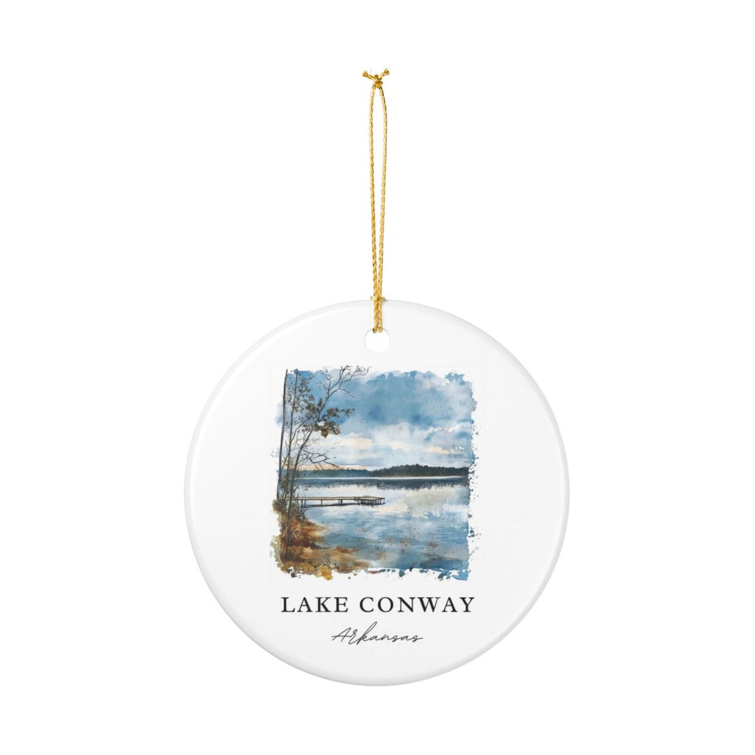 Lake Conway Arkansas USA Ornament: Unique Lake Conway Souvenir, Lake Conway Arkansas Xmas Decor, and Authentic Lake Conway Gift