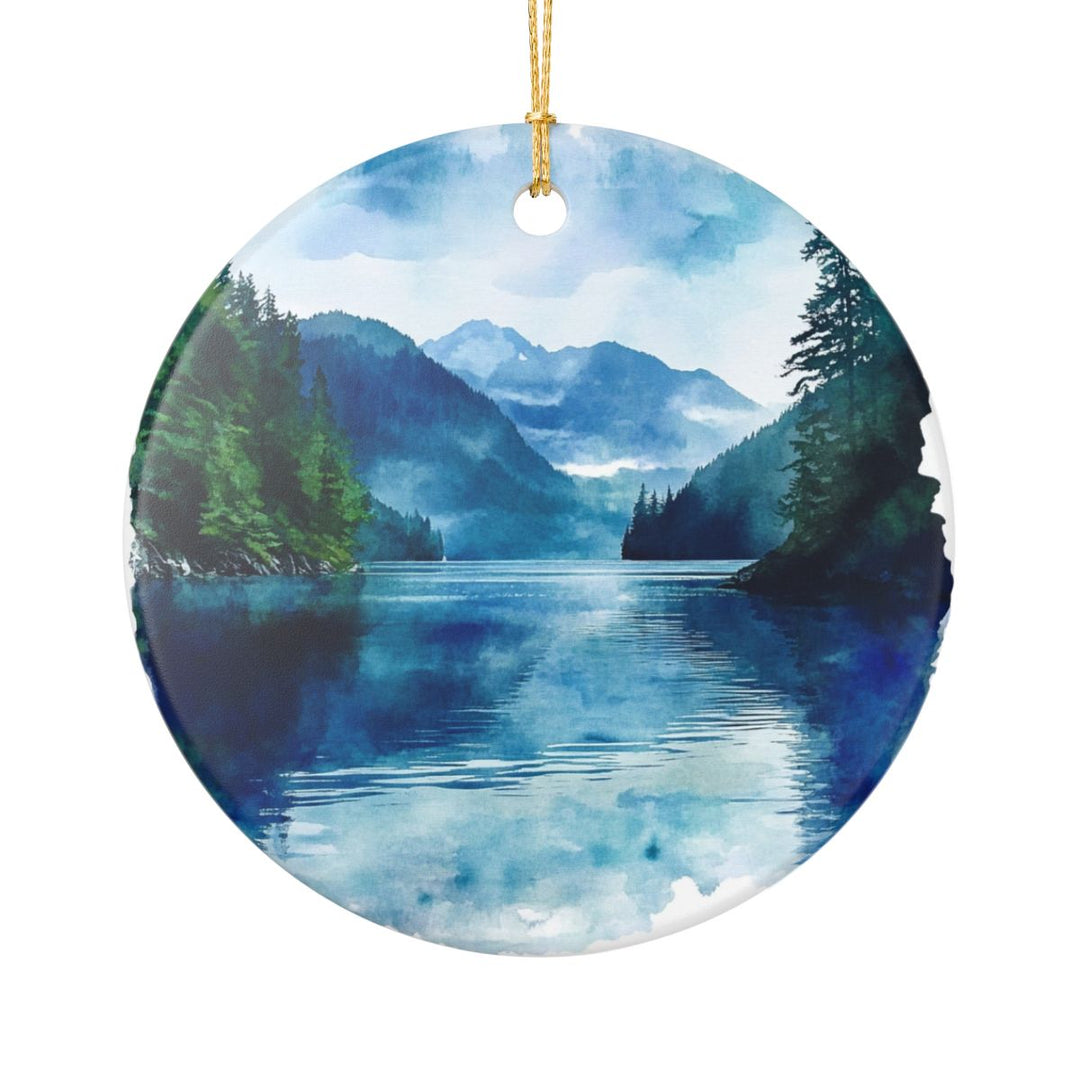 Lake Crescent Washington Ornament: Unique Lake Crescent Souvenir, Lake Crescent Washington Xmas Decor, and Authentic Lake Crescent Gift