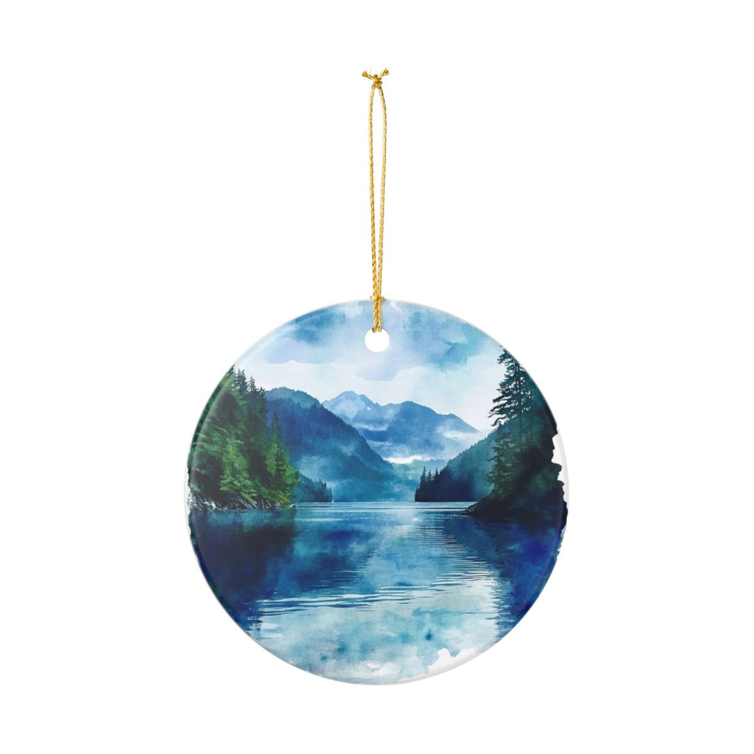 Lake Crescent Washington Ornament: Unique Lake Crescent Souvenir, Lake Crescent Washington Xmas Decor, and Authentic Lake Crescent Gift