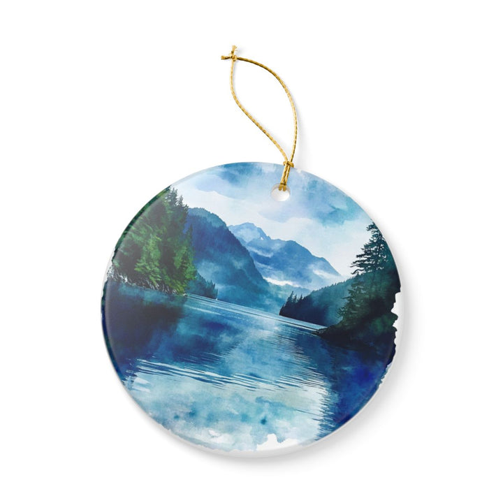 Lake Crescent Washington Ornament: Unique Lake Crescent Souvenir, Lake Crescent Washington Xmas Decor, and Authentic Lake Crescent Gift