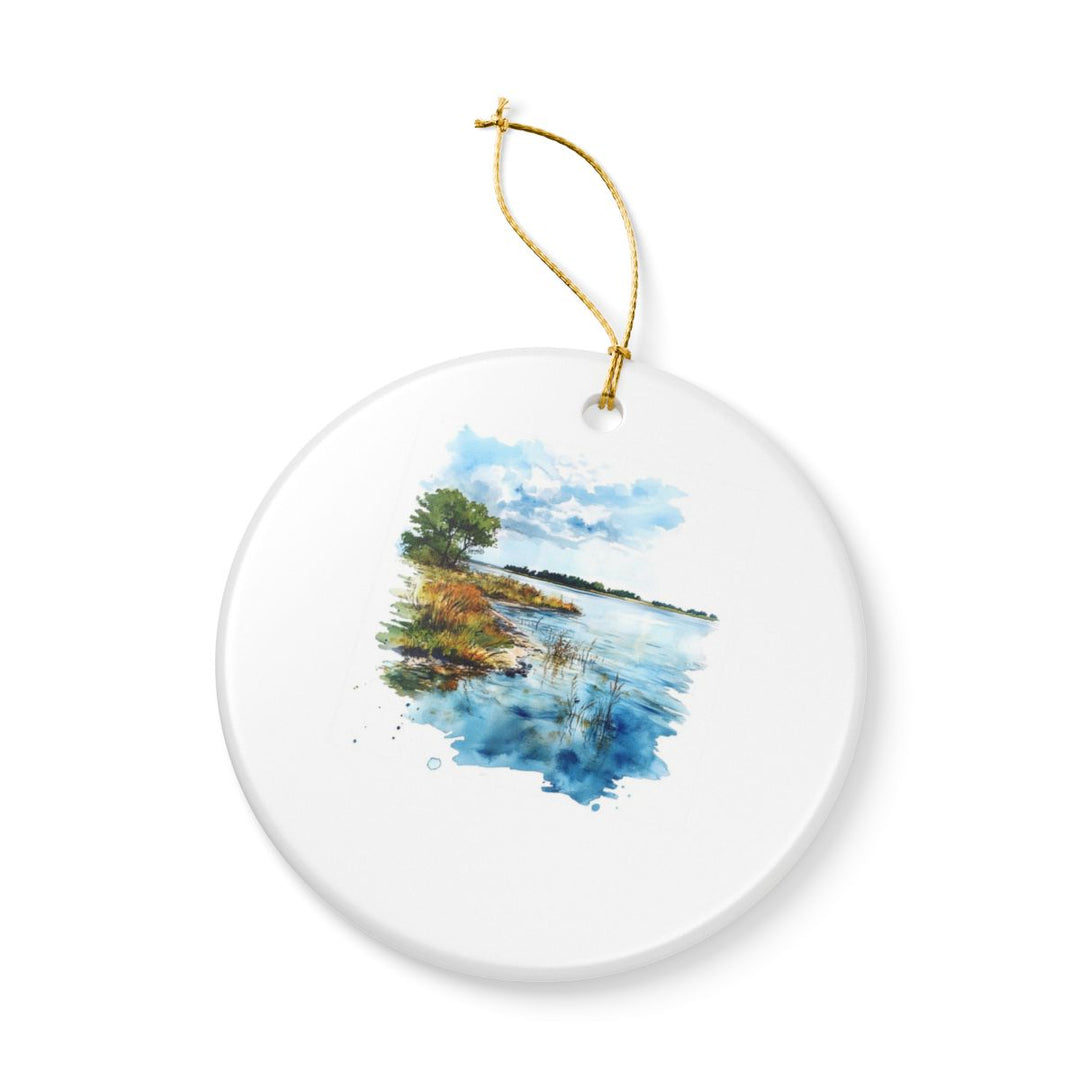 Lake Eufaula Oklahoma Ornament: Unique Lake Eufaula Souvenir, Lake Eufaula Oklahoma Xmas Decor, and Authentic Lake Eufaula Gift