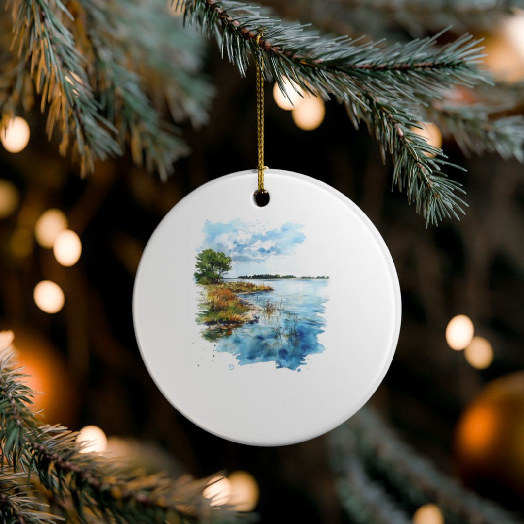 Lake Eufaula Oklahoma Ornament: Unique Lake Eufaula Souvenir, Lake Eufaula Oklahoma Xmas Decor, and Authentic Lake Eufaula Gift