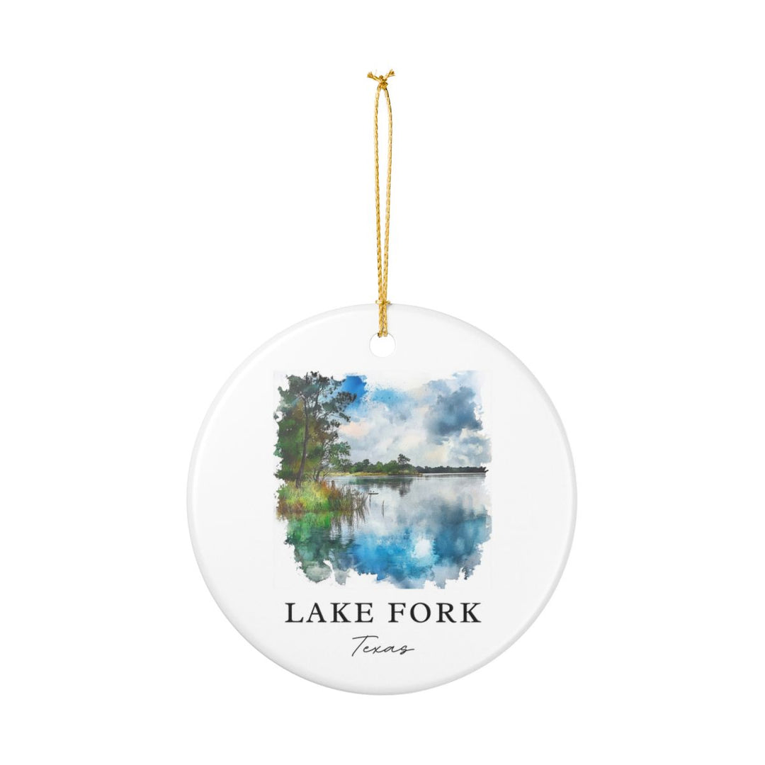 Lake Fork Texas USA Ornament: Unique Lake Fork Souvenir, Lake Fork Texas Xmas Decor, and Authentic Lake Fork Gift