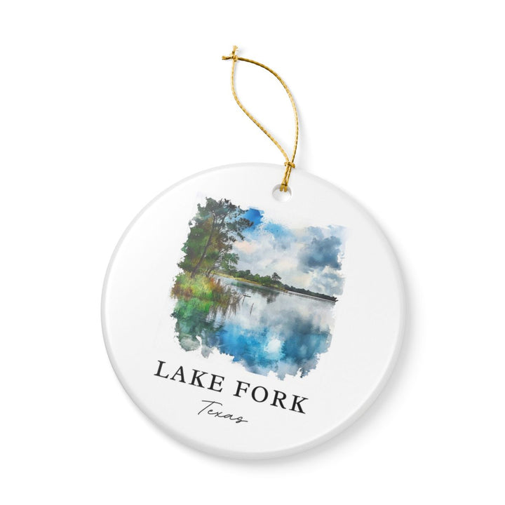 Lake Fork Texas USA Ornament: Unique Lake Fork Souvenir, Lake Fork Texas Xmas Decor, and Authentic Lake Fork Gift