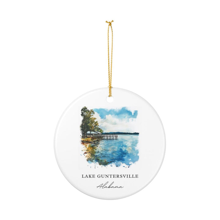 Lake Guntersville Alabama USA Ornament: Unique Lake Guntersville Souvenir, Lake Guntersville Alabama Xmas Decor, and Authentic Lake Guntersville Gift