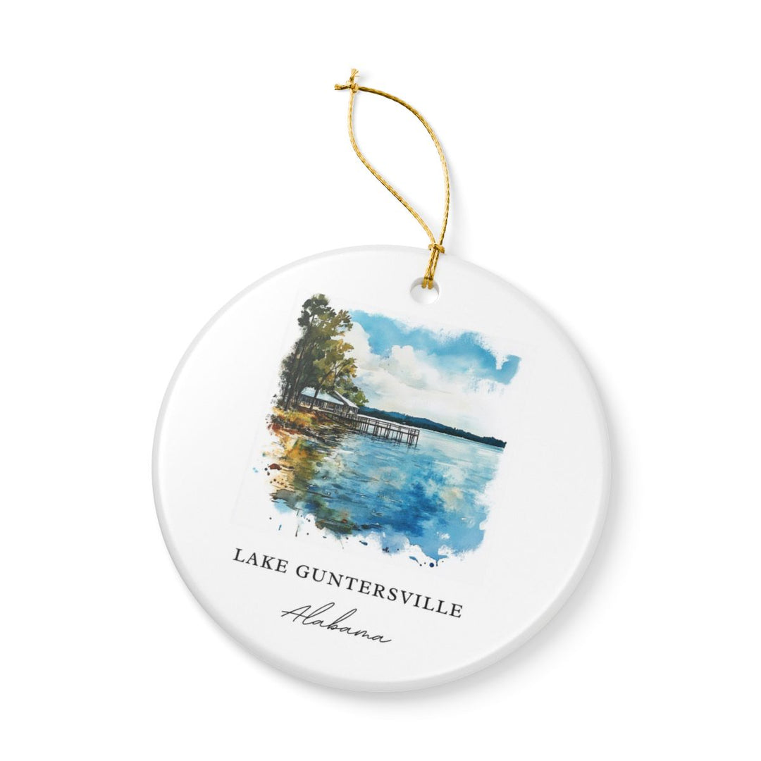 Lake Guntersville Alabama USA Ornament: Unique Lake Guntersville Souvenir, Lake Guntersville Alabama Xmas Decor, and Authentic Lake Guntersville Gift