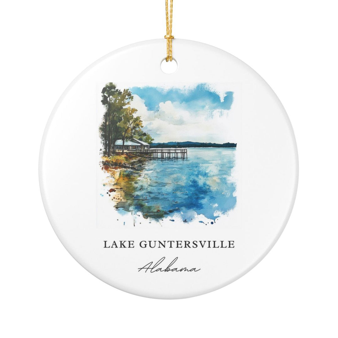 Lake Guntersville Alabama USA Ornament: Unique Lake Guntersville Souvenir, Lake Guntersville Alabama Xmas Decor, and Authentic Lake Guntersville Gift