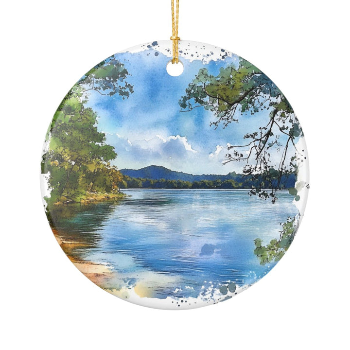 Lake Guntersville Alabama USA Ornament: Unique Lake Guntersville Souvenir, Lake Guntersville Alabama Xmas Decor, and Authentic Lake Guntersville Gift