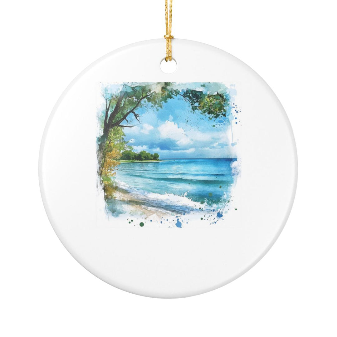 Lake Huron USA Ornament: Unique Lake Huron Souvenir, Lake Huron USA Xmas Decor, and Authentic Lake Huron Gift
