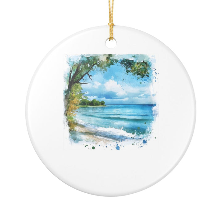 Lake Huron USA Ornament: Unique Lake Huron Souvenir, Lake Huron USA Xmas Decor, and Authentic Lake Huron Gift