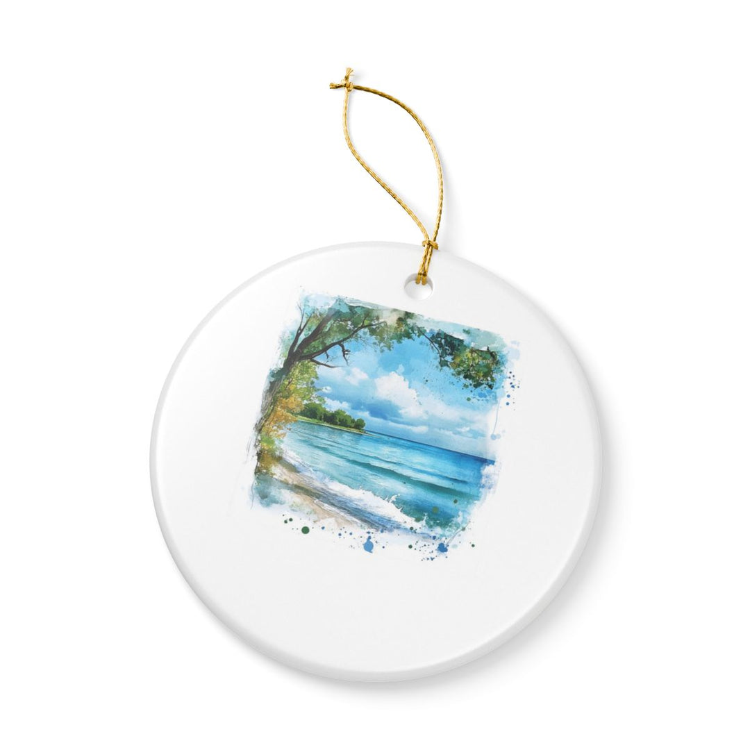 Lake Huron USA Ornament: Unique Lake Huron Souvenir, Lake Huron USA Xmas Decor, and Authentic Lake Huron Gift