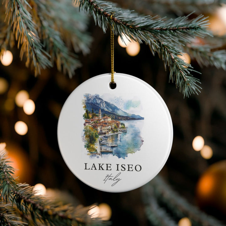 Lake Iseo Italy Ornament: Unique Lake Iseo Souvenir, Lake Iseo Italy Xmas Decor, and Authentic Lake Iseo Gift