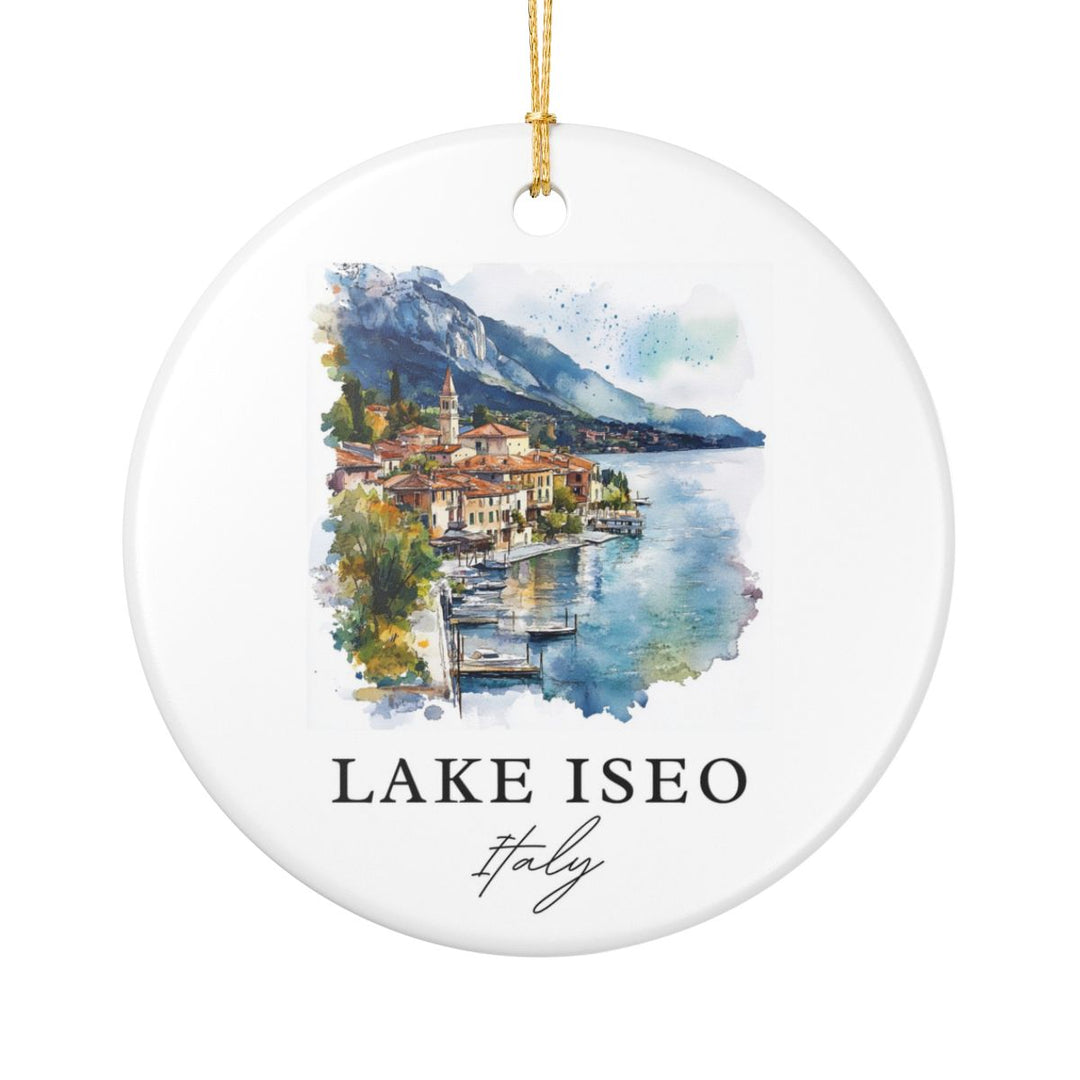 Lake Iseo Italy Ornament: Unique Lake Iseo Souvenir, Lake Iseo Italy Xmas Decor, and Authentic Lake Iseo Gift