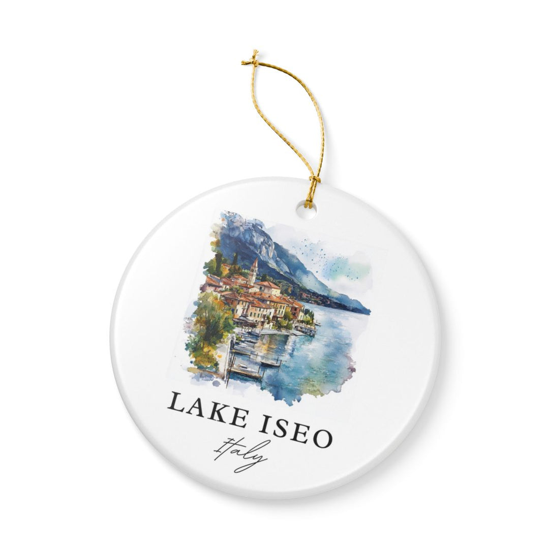 Lake Iseo Italy Ornament: Unique Lake Iseo Souvenir, Lake Iseo Italy Xmas Decor, and Authentic Lake Iseo Gift