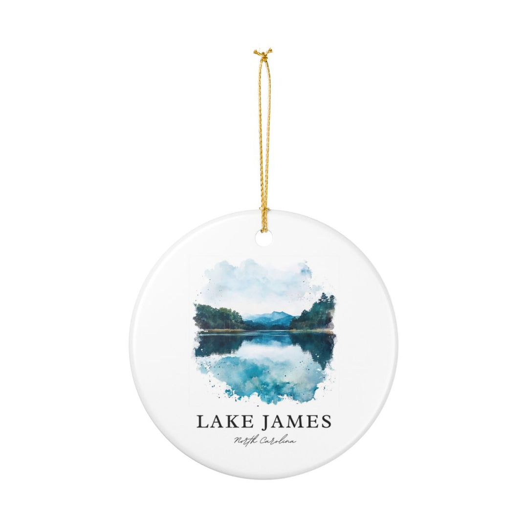 Lake James North Carolina Ornament: Unique Lake James Souvenir, Lake James North Carolina Xmas Decor, and Authentic Lake James Gift