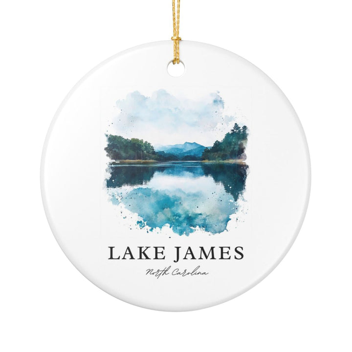 Lake James North Carolina Ornament: Unique Lake James Souvenir, Lake James North Carolina Xmas Decor, and Authentic Lake James Gift
