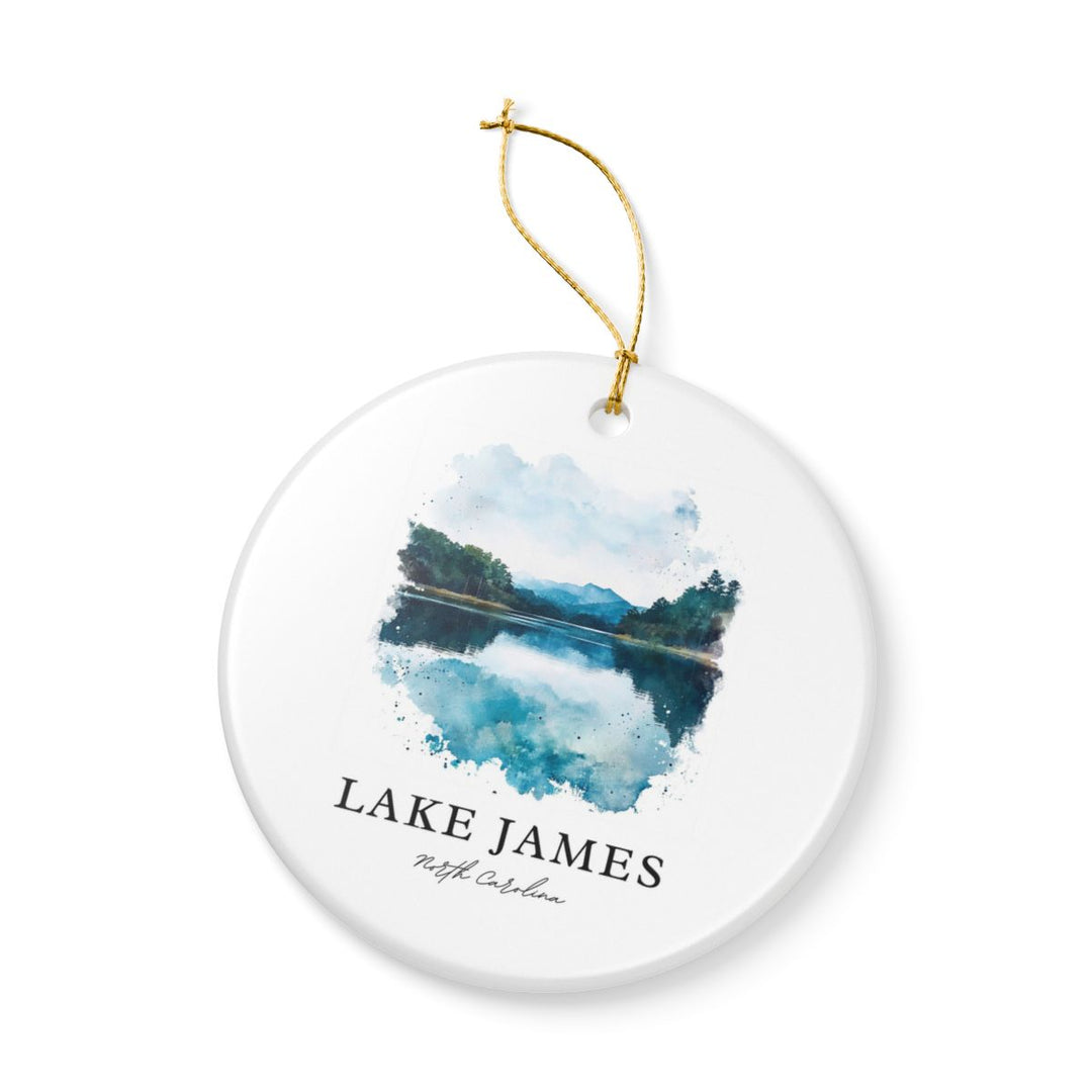 Lake James North Carolina Ornament: Unique Lake James Souvenir, Lake James North Carolina Xmas Decor, and Authentic Lake James Gift