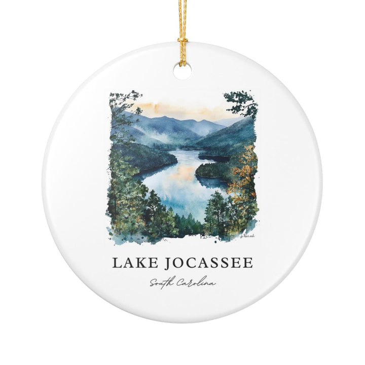 Lake Jocassee South Carolina USA Ornament: Unique Lake Jocassee Souvenir, Lake Jocassee South Carolina Xmas Decor, and Authentic Lake Jocassee Gift