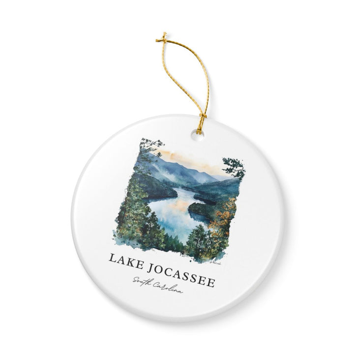 Lake Jocassee South Carolina USA Ornament: Unique Lake Jocassee Souvenir, Lake Jocassee South Carolina Xmas Decor, and Authentic Lake Jocassee Gift