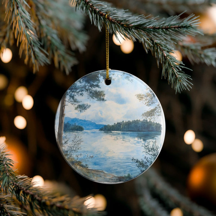 Lake Keowee South Carolina Ornament: Unique Lake Keowee Souvenir, Lake Keowee South Carolina Xmas Decor, and Authentic Lake Keowee Gift