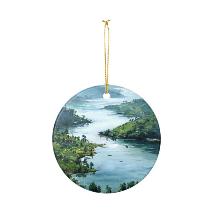 Lake Kivu Rwanda Ornament: Unique Lake Kivu Rwanda Souvenir, Lake Kivu Rwanda Xmas Decor, and Authentic Lake Kivu Rwanda Gift
