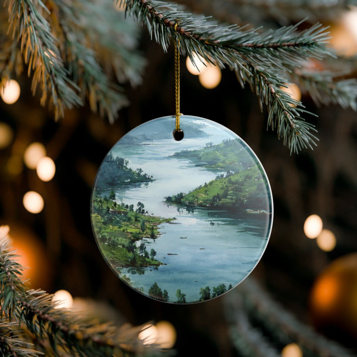 Lake Kivu Rwanda Ornament: Unique Lake Kivu Rwanda Souvenir, Lake Kivu Rwanda Xmas Decor, and Authentic Lake Kivu Rwanda Gift