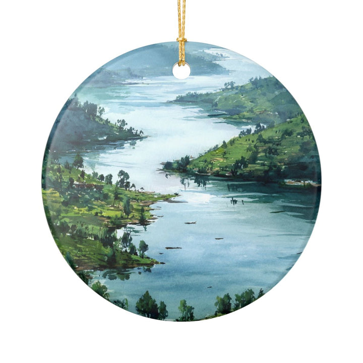 Lake Kivu Rwanda Ornament: Unique Lake Kivu Rwanda Souvenir, Lake Kivu Rwanda Xmas Decor, and Authentic Lake Kivu Rwanda Gift