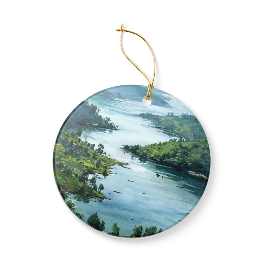 Lake Kivu Rwanda Ornament: Unique Lake Kivu Rwanda Souvenir, Lake Kivu Rwanda Xmas Decor, and Authentic Lake Kivu Rwanda Gift
