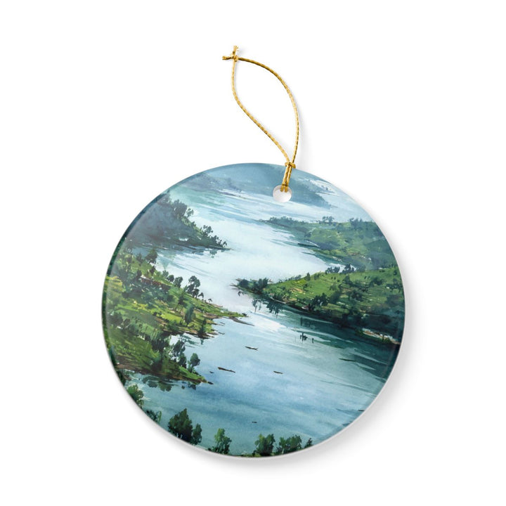 Lake Kivu Rwanda Ornament: Unique Lake Kivu Rwanda Souvenir, Lake Kivu Rwanda Xmas Decor, and Authentic Lake Kivu Rwanda Gift