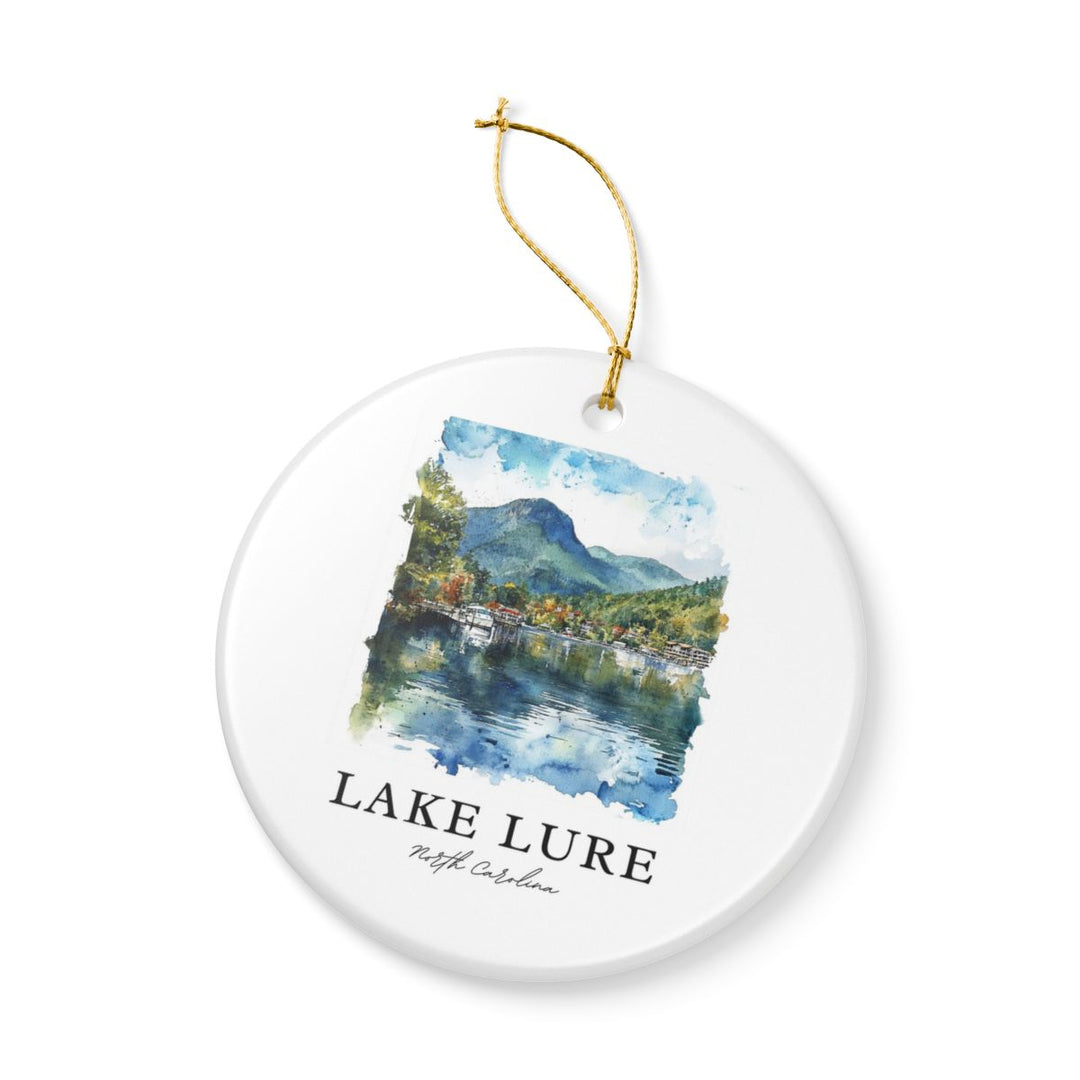Lake Lure North Carolina Ornament: Unique Lake Lure Souvenir, Lake Lure North Carolina Xmas Decor, and Authentic Lake Lure Gift