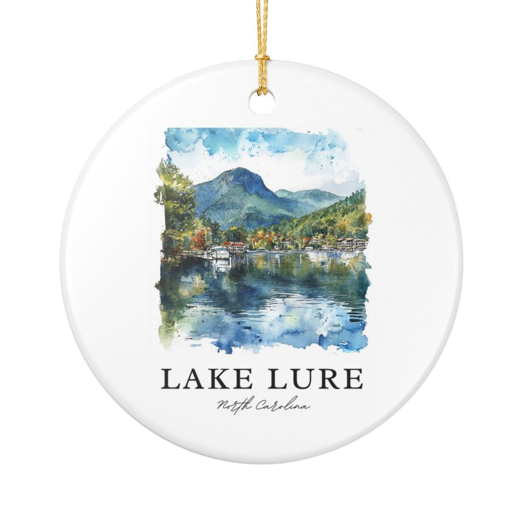 Lake Lure North Carolina Ornament: Unique Lake Lure Souvenir, Lake Lure North Carolina Xmas Decor, and Authentic Lake Lure Gift